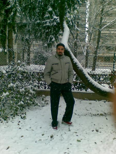 snowing sunset